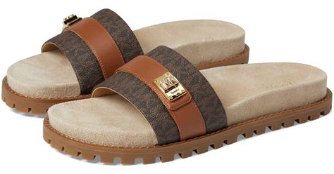 michael kors slides brown